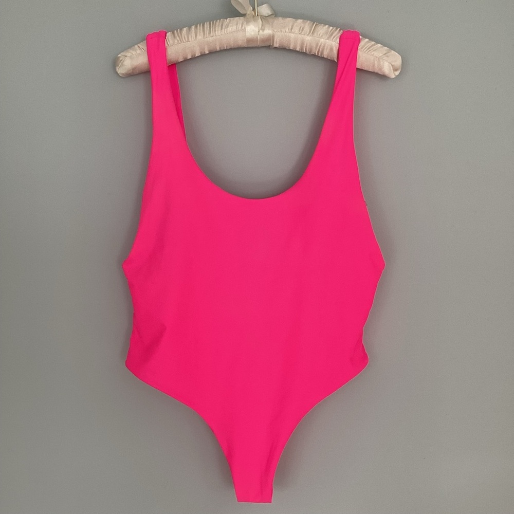 SHEIN Hot Pink One Piece Swim Suit Size Large